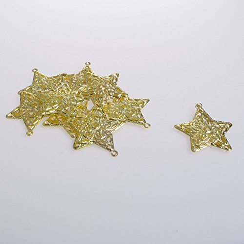 Metallsterne zum Hängen - gold - 6 cm - 12 Stück - 92016 20 (1,27€/Stk.)