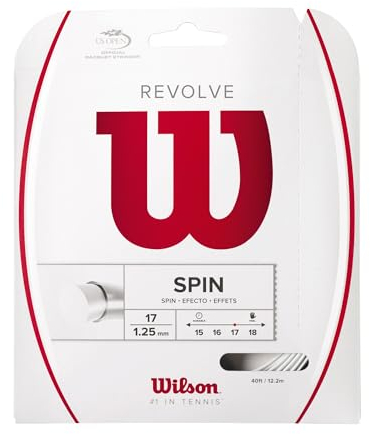 Wilson Unisex – Erwachsene Revolve 17 WH Strings, White, 12,2 Meter