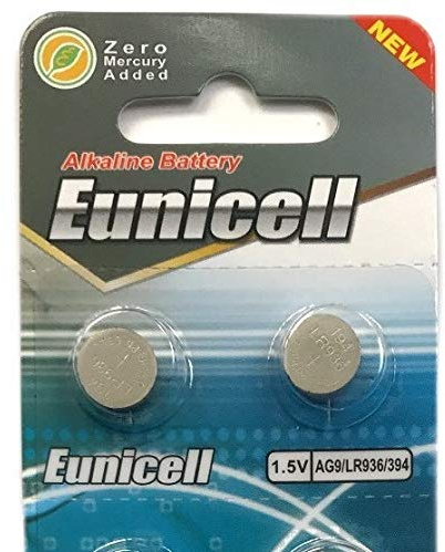 2 x Eunicell AG9 / LR936 / G9 / SR936W 1.5v Alkaline Cell Battery Batteries NEW