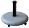 LOLAhome Nueva Base de Parasol Gris de 25 kg de Cemento con Ruedas| De Ø 48x6,5cm con Tubo de Acero | para parasoles de Tubo Ø 35 a 48 mm | Pintura Resina epoxi Anticorrosión | para Exterior, jardín