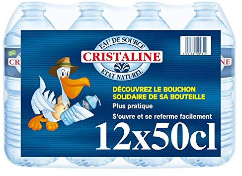 CRISTALINE - Eau De Source Naturelle Pack De 12X50Cl - Prix de l'Unité