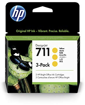HP Inc. Ink Yellow No.711 **3-Pack**, CZ136A