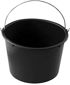 10 x Handelskönig Baueimer 20 l Eimer Wassereimer schwarz Kübel Baukübel Putzeimer Mörteleimer Set 10 Stück