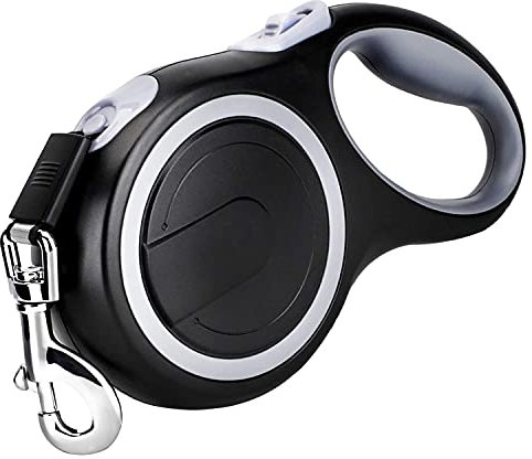 7,6 m einziehbare Hundeleine, strapazierfähig, tolle Leine für Hunde bis zu 50 kg, Rutschfester gummierter Griff, einhändige Bremse, Starkes Nylonband, verheddert Sich Nicht——MK-DEF.