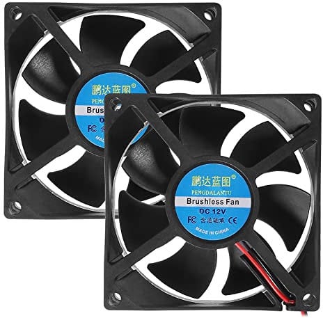 AOICRIE 2 Stück Lüfter 230V 14W 80x80x25mm 29m³/h 29dBA 12V