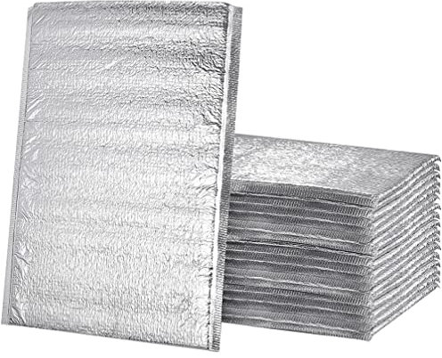 Yardwe 20 Stücke Thermische Boxeinlagen Metallisierte Box Liner Wiederverwendbare Isolierbeutel Mittagessen Lebensmittel Box Einkaufstasche für Den Versand Nahrung Kalt Heißer Taschen