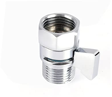 Tiardey G1/2inch Full Brass Shower Head Flow Control and Shut OFF Valve for Shower Head, Hand Shower or Bidet Sprayer etc
