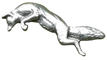 William Sturt Brosche, Fuchs-Schmuck, handgegossen aus feinem Zinn, Hartzinn