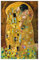 Wallario Rutschfester, Teppich mit Motiv - Fußmatte Der Kuss von Klimt, Größe 90 x 140 cm - flachgewebt