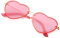 PARTY GO Forma di Cuore Gli Occhiali da Sole Donna di Moda Rimless Occhiali da Sole UV400 Occhiali da Festa