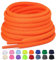 Puzeam 2 Paia Lacci Ovali per Scarpe Sportive, larghezza 6mm, Mezzi Lacci Rotondi per Sneakers, 16 Colori Stringhe per Scarpe da Corsa e Stivali - Arancione 80