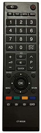 Télécommande de Remplacement pour CT-90325 CT-90326 CT-90327 télévision LCD/LED Toshiba -Marque Visiodirect-