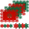 Set di Tovagliette Natalizie, Sottopiatti Natalizi in Feltro, Tovagliette Americane Lavabili Sottobicchieri Tovaglietta Natalizia con Fiocco di Neve, Addobbi Natalizi per la Tavola