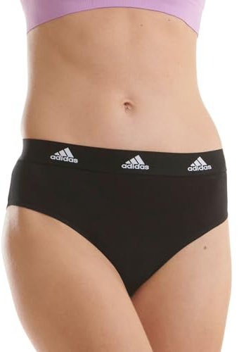 adidas Damen Bikini (3PK) -Sport Active Comfort Cotton Slip, 000 Black, M (3er Pack)