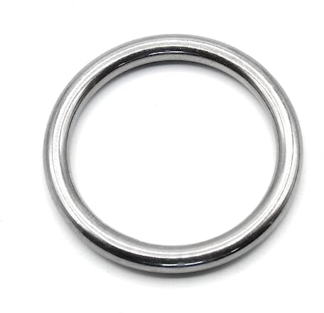 HEAVYTOOL Rundringe Edelstahl 25mm x 4mm (10 Stück) AISI 316 V4A geschweißt Rundring O Ring Edelstahlring Edelstahl Ring