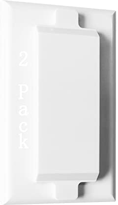 Magnetische Schalterabdeckungen, ILIVABLE Lichtschalter und Steckdosenabdeckung für flache moderne Schalter, nicht kindersicher (Weiß, 2 Stück)
