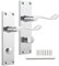 Probrico Chrome Door Handle With Privacy Lock for Bedroom and Bathroom (No Latch)