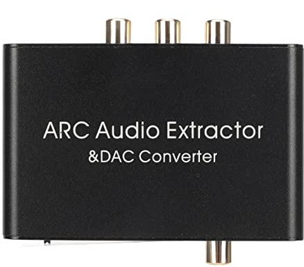 ARC Sound Extractor, Digital Analog Stereo Sound Extractor, 192KHz Optischer SPDIF 3,5mm Kopfhörer Port Konverter für Heimkino TV
