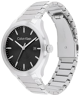 Calvin Klein Analog Quarzuhr für Herren Kollektion Define mit Silbernes Edelstahlarmband - 25200348