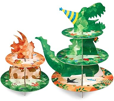 WERNNSAI 2 x Dinosaurier-Cupcake-Ständer
