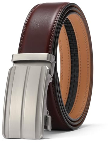 SENDEFN Ledergürtel herren, Gürtel Herren Ratsche Automatikschließe für Herren Jeans und Business Anzug, Breit 35mm,Größe Einstellbar Belt