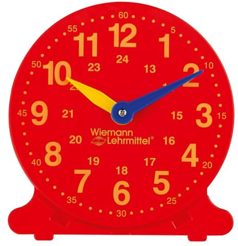 Wiemann Lehrmittel Lernuhr für Schüler, Schüleruhr, Demonstrationsuhr, 12 cm Ø