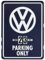 BRISA VW Collection - Volkswagen T1 Bulli Bus Endloskalender, Ewiger Kalender zum Aufhängen (37 x 27 x 0,5 cm Parking Only/Blau)