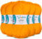 Wollidu Lina Wolle zum Stricken und Häkeln 500g 80% Polyacryl 20% Schafwolle Mulesing-frei Oeko-Tex 5x 100g/90m Häkelwolle/Strickwolle - Gelb