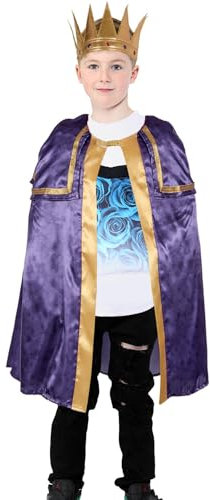 A2Z 4 Enfants Garçons Costume De Villageois De La Nativité De Noël Berger - Wise Man Costume Purple 9-11
