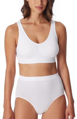 Schiesser Damen Bustier mit herausnehmbaren Pads nahtlos - Classic Seamless, Weiss_181105, L