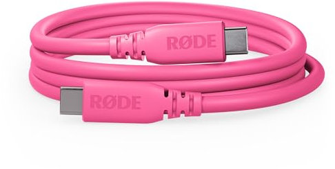 RØDE Cable SC27 USB-C a USB-C SuperSpeed para transferencia de datos rápida de hasta 5 Gbps y suministro de energía de 60W (2m, rosa)