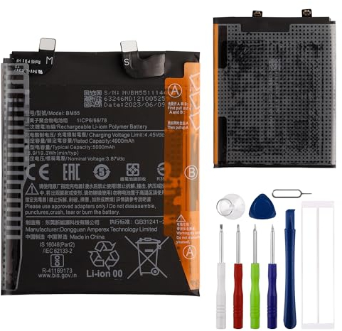 E-yiiviil BM55 Batterie de rechange compatible avec Xiaomi Mi 11 Pro 5G/Mi 11 Ultra avec outils
