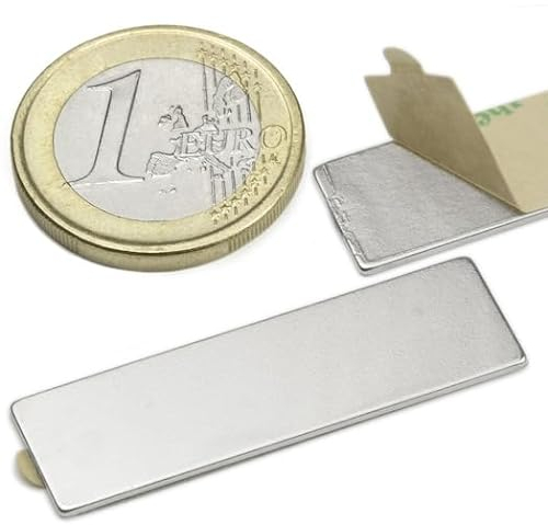Magnete zum Kleben 40x12x1 mm 5 STK Neodym Magnet selbstklebend mit Klebepads – Starke Klebemagnete für DIY, Basteln, Haushalt stark & vielseitig