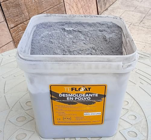 Desmoldeante en Polvo para hormigón impreso 10 Kg, (GRIS OSCURO) desencofrante