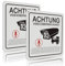 2 Stück Video Surveillance Sign, mit Selbstklebend,15x15cm Achtung Videoüberwachung Schild Metall Aluminium mit DSGVO Hinweis,with 4 Bohrlöcher Private Property Camera Surveillance Warning Sign