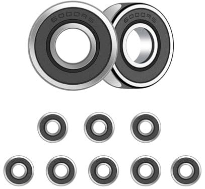 ANGEEK 10 Stück 6000-2RS Kugellager 10 mm x 26 mm x 8 mm,Vorgeschmiert,Doppeldichtung, 6000RS Rillenkugellager