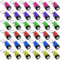 GAOUTO 36PCS Taschenlampe Schlüsselanhänger, 4cm LED Kinder Taschenlampe, Ideal als Mitgebsel und Geschenk Mini Taschenlampe für Kinder Mitgebsel Gastgeschenk, Camping, Outdoor, Wandern