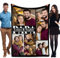 WMDIY Vatertagsgeschenke für Papa Opa Personalisierte Decke mit Foto, Kuscheldecke mit Foto Schreibstil Namen, Fotodecke mit Eigenem Foto, Fotodecke, Valentinstag Weihnachten Geburtstag für Papa
