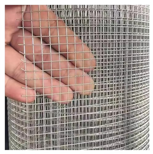 VXHCS Grille Métallique Maille Toile INOX, Treillis Métallique Multifonctionnel, Trou de Maille 6mm, Clôture de Jardin, Élevage de Volailles(0.5x4m)