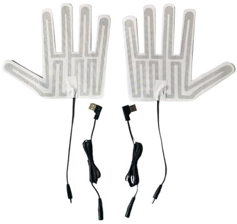 BHFYOB Portable Electric 5V USB Heated Gloves Pad - Hand Warmer - Heating Sheet - Adjustable Temperature - Rechargeable - One-to-one Cable - Fabric - Outdoor Activities, Cold Working Conditions