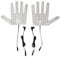 BHFYOB Portable Electric 5V USB Heated Gloves Pad - Hand Warmer - Heating Sheet - Adjustable Temperature - Rechargeable - One-to-one Cable - Fabric - Outdoor Activities, Cold Working Conditions