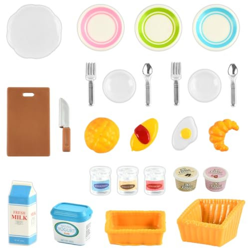 Miniaturas para Casa de Muñecas, Comida Miniatura, Accesorios Casa de Muñecas Juguetes Miniatura 1/12 Cocina Mini Food para Decoración de Muebles Casa de Muñecas, Mini Cocina, Micropaisaje DIY