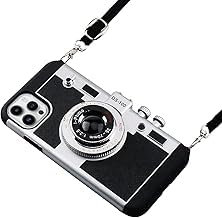 Gift for Her Emily Phone Case for iPhone 16 Pro max case with Charm Pearl Strap mobile Phone Case for iPhone Case Vintage Style with Crossbody Strap for Girls Women gift Black