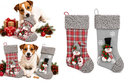 Flamingo Hundespielzeug – WEIHNACHTSSPIELZEUG – Westley Weihnachtssocke Mehrfarbig – 45 cm – Textilspielzeug mit Rassel – Befüllbar mit Snacks oder Spielzeug