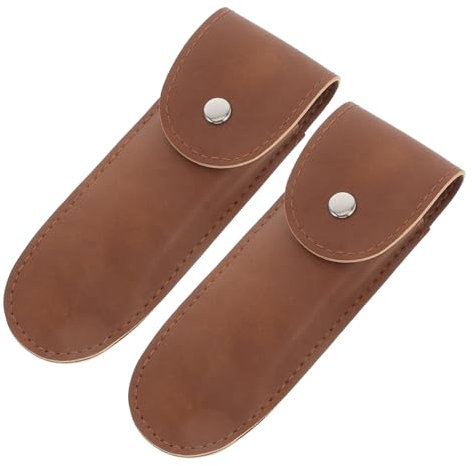 ifundom 2pcs Portable Leather Harmonica Pouch Durable Pu Storage Bag for Mouthorgans Compact Holder for Outdoor Travel and Protection
