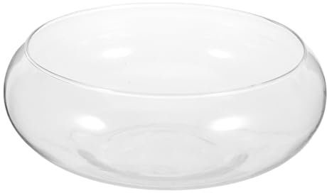 Toddmomy Hydroponic Pot Clear Fish Bowl Tank Glass Vase Bubble Bowl Transparent Planter Bonsai for Wide Mouth Aquatic