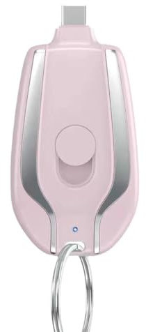Porte-clés chargeur portable, mini chargeur d'urgence 2200 mAh, petit chargeur de téléphone portable Android, chargeur de batterie externe compact à charge rapide