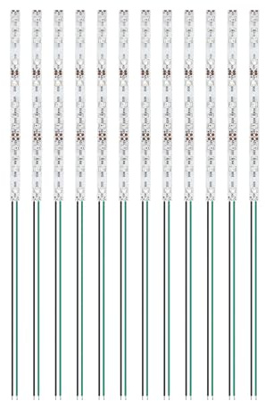 HUAZIZ 12pcs 150 mm VorDrahtete Streifen, 2835 SMD LED, 12-18V LED Streifen, Modellbau Led Beleuchtung, Grün