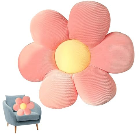 Norhogo Joli coussin de sol en forme de fleur, coussin en peluche, coussin de sol, coussin d'assise confortable pour chambre d'enfant pour la décoration de la maison, enfants, filles, 40 cm
