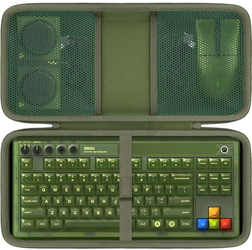 co2CREA Hard Travel Carrying Case for 8BitDo Retro Mechanical Gaming Keyboard 87 Keys Dual Super Programmable Buttons,Case Only